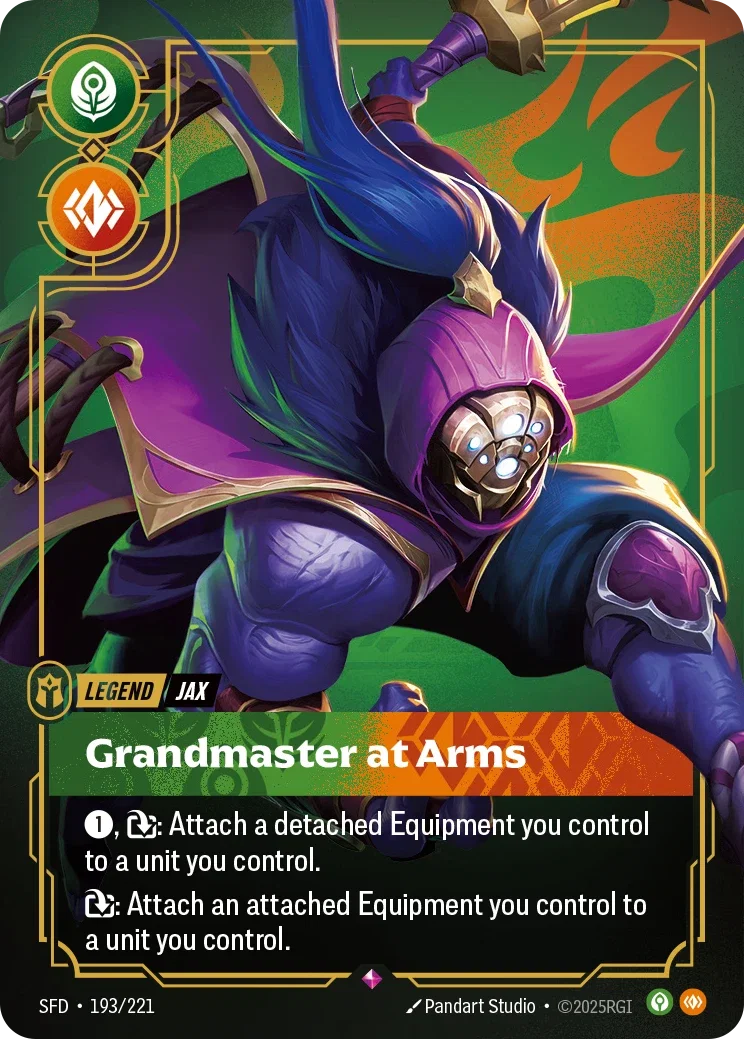 (193/221) Riftbound TCG Spiritforged Single: Jax, Grandmaster at Arms (V.1 - Rare) Holo Rare