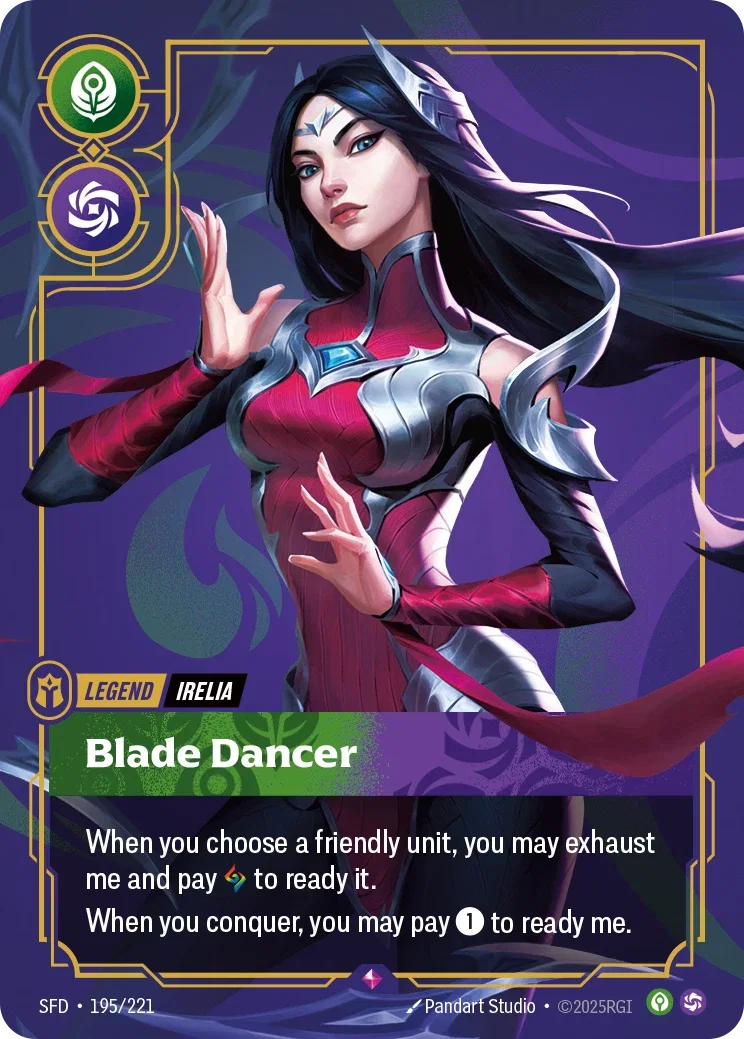 (195/221) Riftbound TCG Spiritforged Single: Irelia, Blade Dancer (V.1 - Rare) Holo Rare