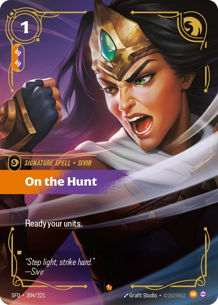 (204/221) Riftbound TCG Spiritforged Single: On the Hunt Holo Epic