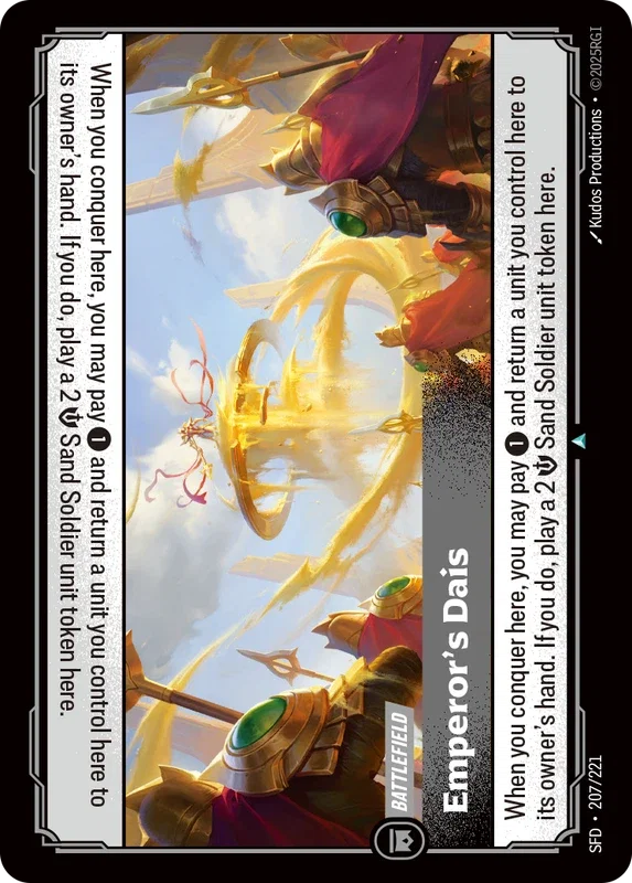 (207/221) Riftbound TCG Spiritforged Single: Emperor's Dais Holo Uncommon