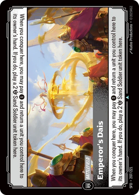 (207/221) Riftbound TCG Spiritforged Single: Emperor's Dais Holo Uncommon