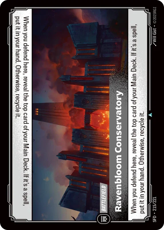 (215/221) Riftbound TCG Spiritforged Single: Ravenbloom Conservatory Holo Uncommon