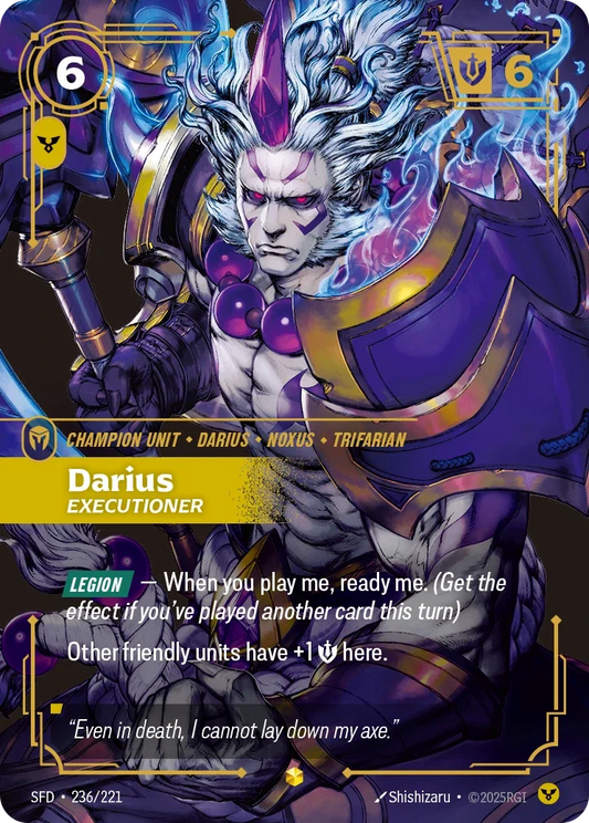 (236/221) Riftbound TCG Spiritforged Single: Darius, Executioner (V.1 - Showcase) Holo Showcase