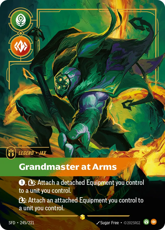 (245/221) Riftbound TCG Spiritforged Single: Jax, Grandmaster at Arms (V.2 - Showcase) Holo Showcase