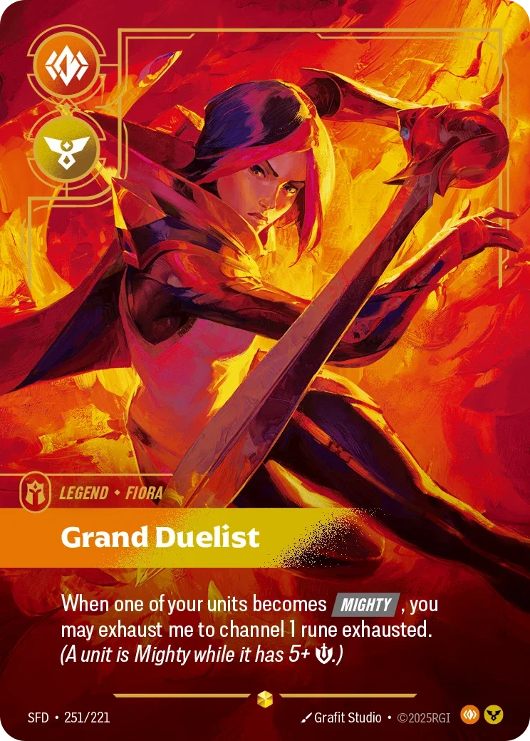 (251/221) Riftbound TCG Spiritforged Single: Fiora, Grand Duelist (V.2 - Showcase) Holo Showcase