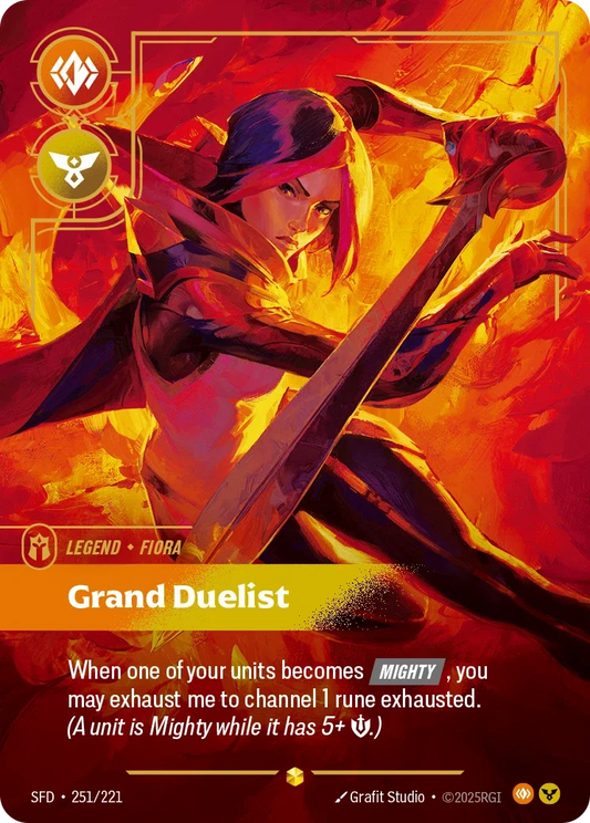(251/221) Riftbound TCG Spiritforged Single: Fiora, Grand Duelist (V.2 - Showcase) Holo Showcase