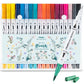 Ohuhu: Light Turquoise Box: Maui Water Based Art Markers: 36 Colors (Brush & Fineliner)