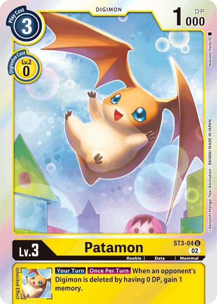 (ST3-04) Digimon TCG Resurgence Booster Single: Patamon (ST3-04)  Uncommon