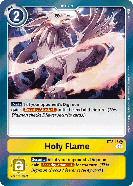 (ST3-15) Digimon TCG Resurgence Booster Single: Holy Flame (ST3-15)  Common