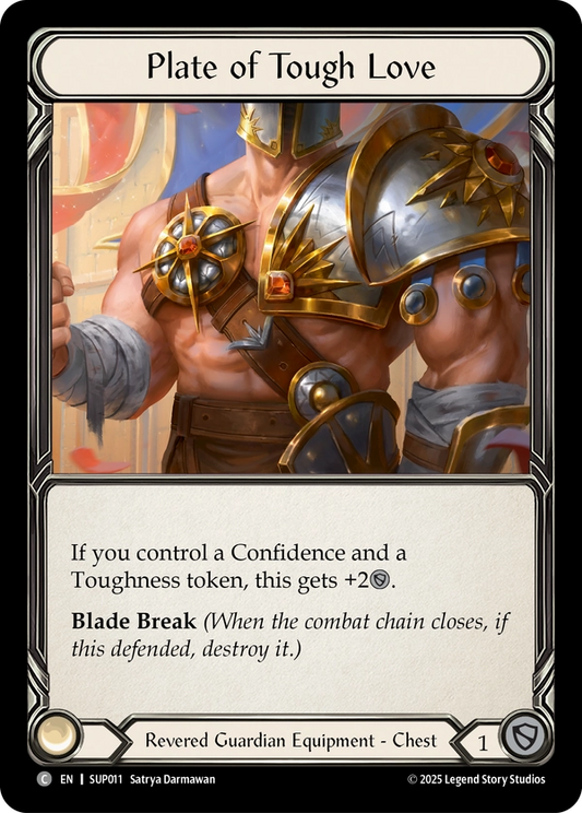 (011) Flesh & Blood TCG Super Slam Single: Plate of Tough Love (Cold Foil)  Common