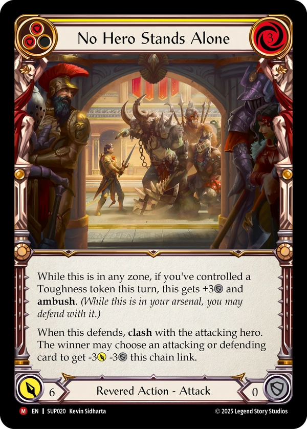 (020) Flesh & Blood TCG Super Slam Single: No Hero Stands Alone (Regular)  Majestic