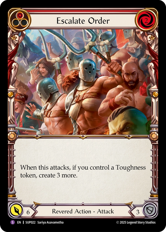 (022) Flesh & Blood TCG Super Slam Single: Escalate Order (Rainbow Foil)  Super Rare