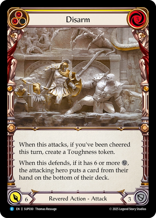 (030) Flesh & Blood TCG Super Slam Single: Disarm (Regular)  Rare