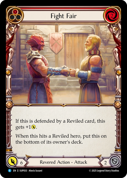 (033) Flesh & Blood TCG Super Slam Single: Fight Fair (Rainbow Foil)  Rare