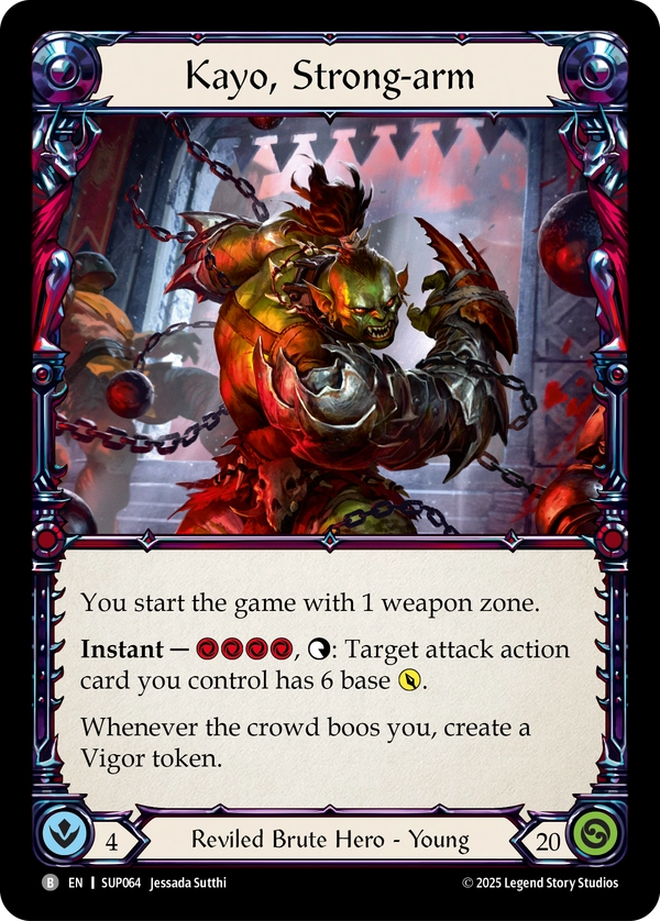 (064) Flesh & Blood TCG Super Slam Single: Kayo, Strong-arm (Marvel)  Marvel