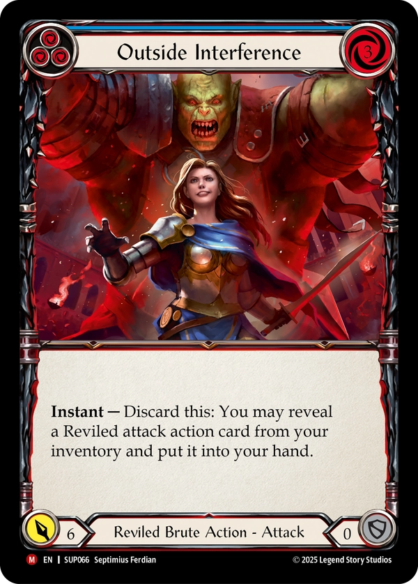 (066) Flesh & Blood TCG Super Slam Single: Outside Interference (Regular)  Majestic