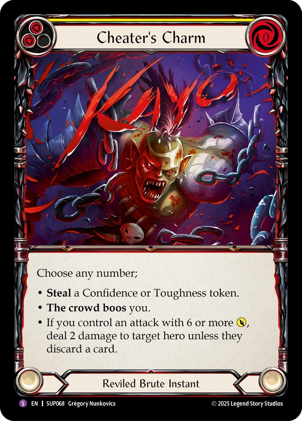 (068) Flesh & Blood TCG Super Slam Single: Cheater's Charm (Regular)  Super Rare