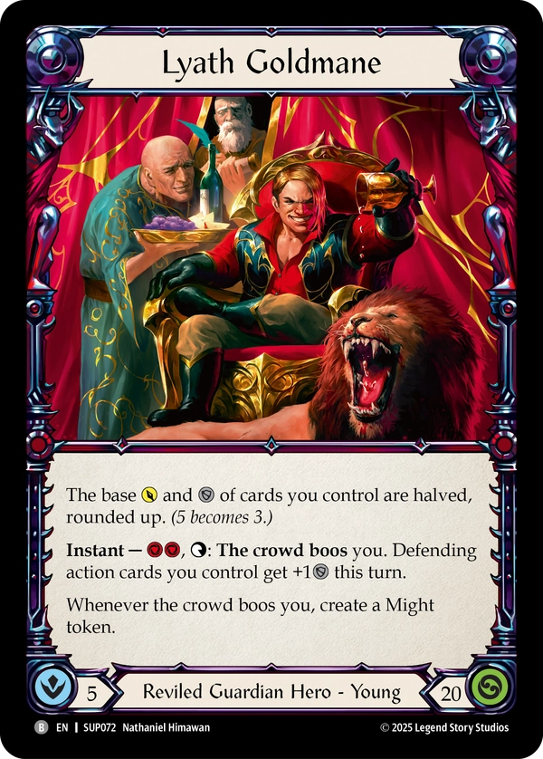 (072) Flesh & Blood TCG Super Slam Single: Lyath Goldmane (Marvel)  Marvel