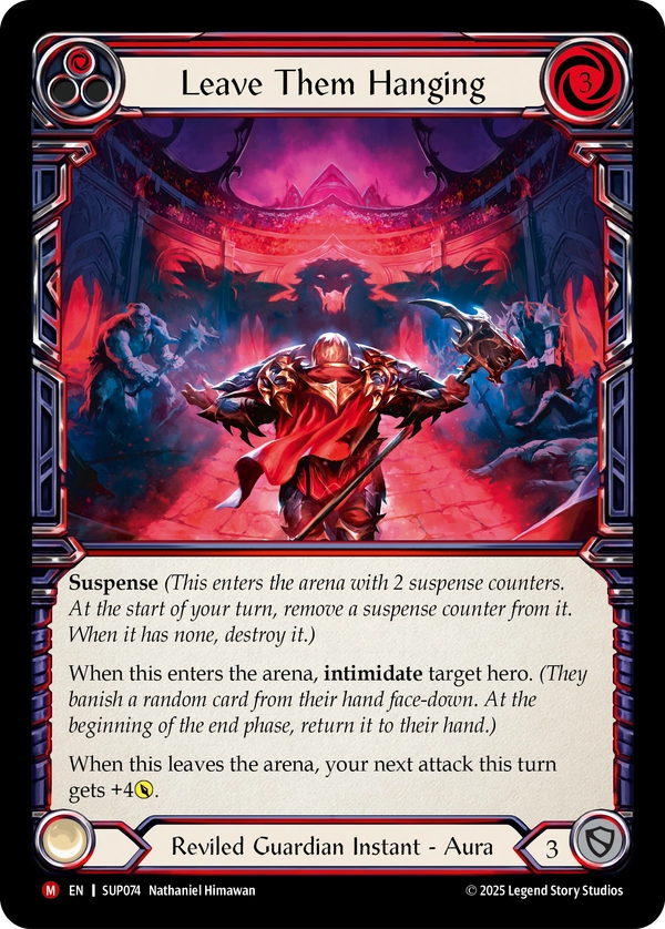 (074) Flesh & Blood TCG Super Slam Single: Leave Them Hanging (Regular)  Majestic