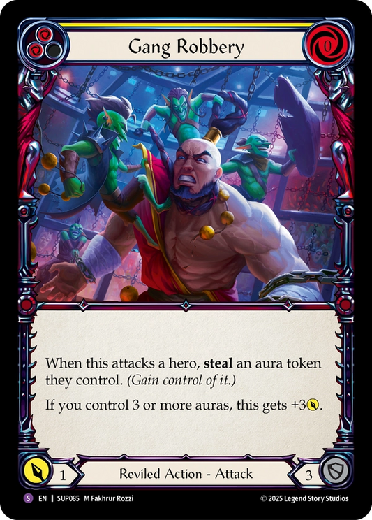 (085) Flesh & Blood TCG Super Slam Single: Gang Robbery (Rainbow Foil)  Super Rare