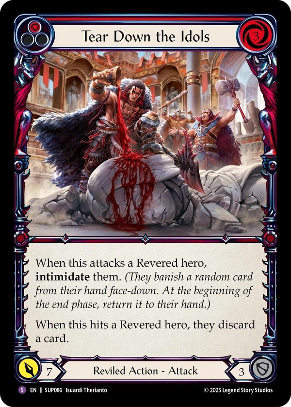 (086) Flesh & Blood TCG Super Slam Single: Tear Down the Idols (Rainbow Foil)  Super Rare