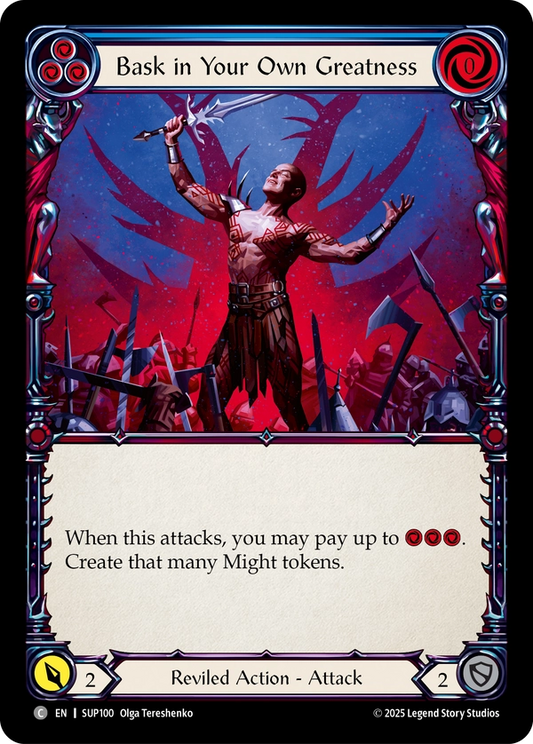 (100) Flesh & Blood TCG Super Slam Single: Bask in Your Own Greatness (Blue) (Regular)  Common