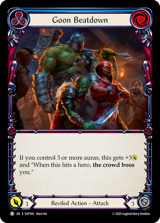 (105) Flesh & Blood TCG Super Slam Single: Goon Beatdown (Regular)  Common