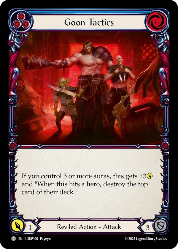 (106) Flesh & Blood TCG Super Slam Single: Goon Tactics (Rainbow Foil)  Common