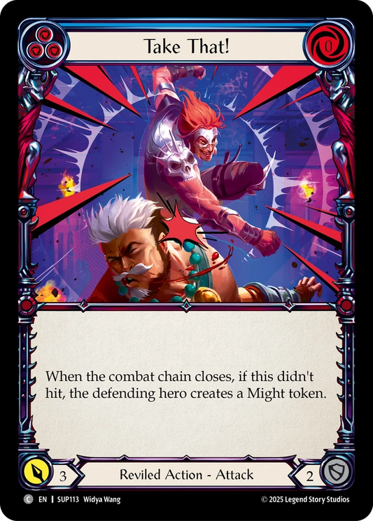 (113) Flesh & Blood TCG Super Slam Single: Take That! (Blue) (Regular)  Common