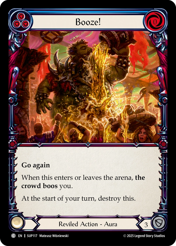 (117) Flesh & Blood TCG Super Slam Single: Booze! (Regular)  Common