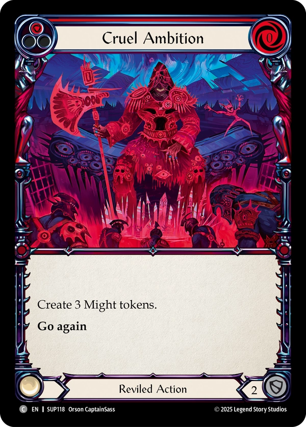 (118) Flesh & Blood TCG Super Slam Single: Cruel Ambition (Regular)  Common