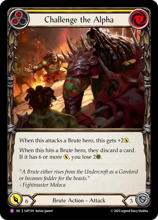 (129) Flesh & Blood TCG Super Slam Single: Challenge the Alpha (Rainbow Foil)  Super Rare