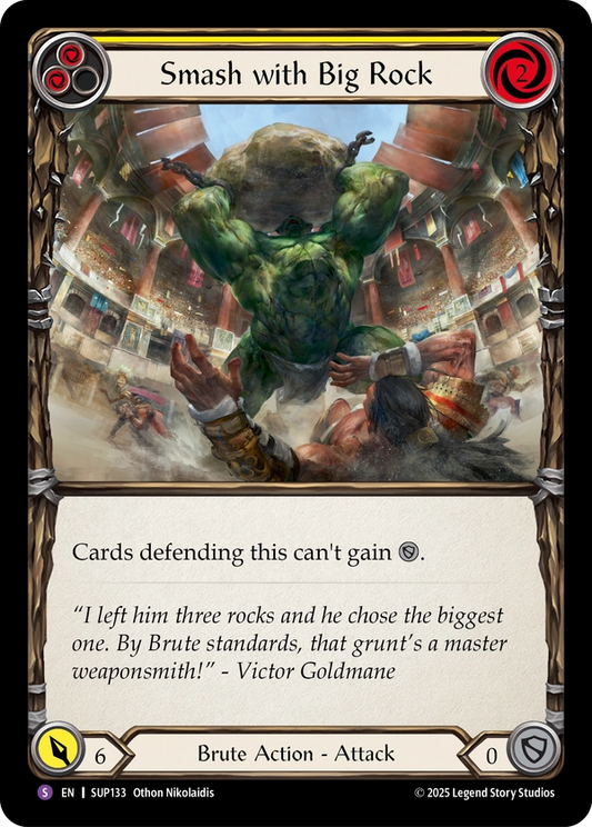 (133) Flesh & Blood TCG Super Slam Single: Smash with Big Rock (Regular)  Super Rare