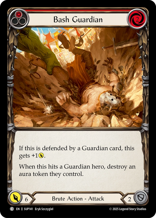 (141) Flesh & Blood TCG Super Slam Single: Bash Guardian (Regular)  Common