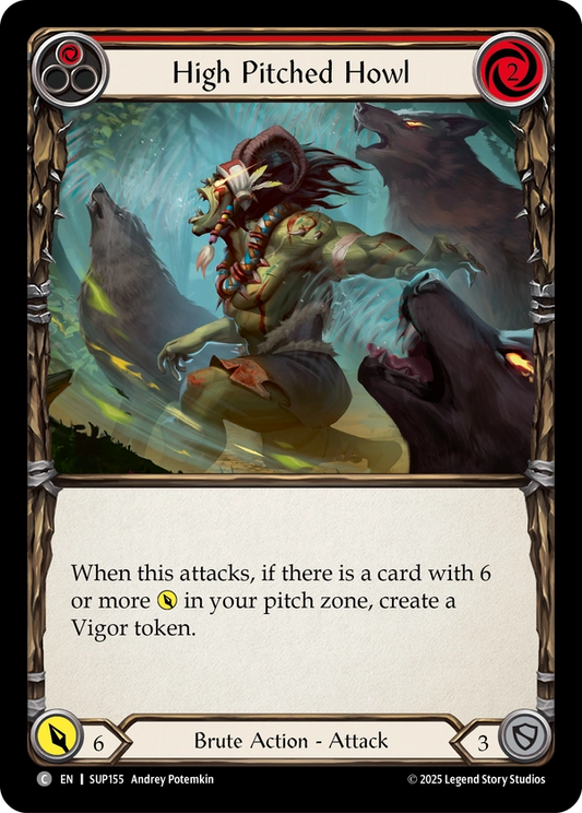 (155) Flesh & Blood TCG Super Slam Single: High Pitched Howl (Red) (Regular)  Common