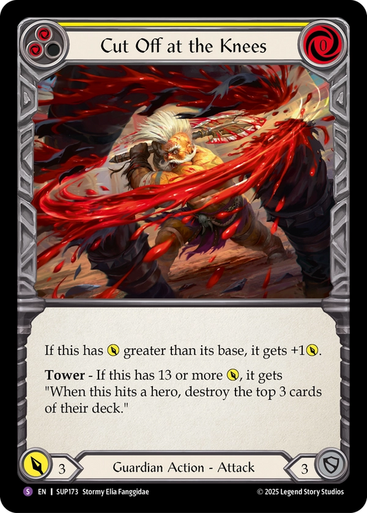 (173) Flesh & Blood TCG Super Slam Single: Cut Off at the Knees (Rainbow Foil)  Super Rare