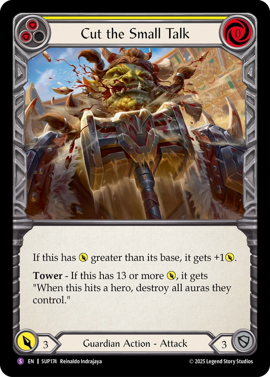 (174) Flesh & Blood TCG Super Slam Single: Cut the Small Talk (Rainbow Foil)  Super Rare