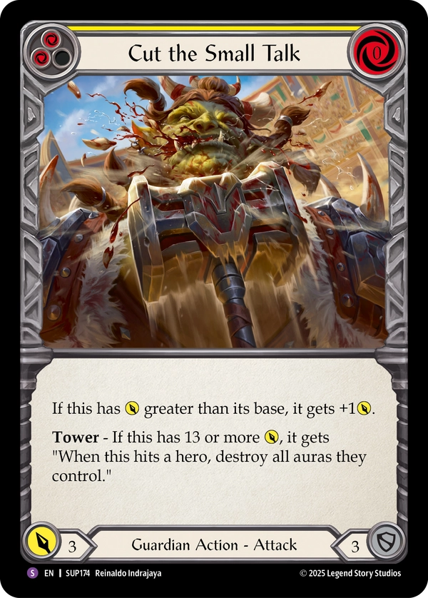 (174) Flesh & Blood TCG Super Slam Single: Cut the Small Talk (Regular)  Super Rare