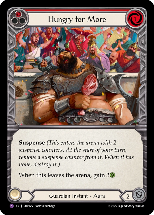 (175) Flesh & Blood TCG Super Slam Single: Hungry for More (Rainbow Foil)  Super Rare