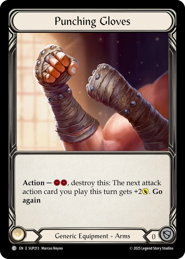 (213) Flesh & Blood TCG Super Slam Single: Punching Gloves (Regular)  Common