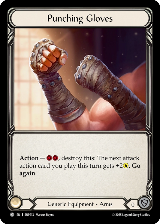 (213) Flesh & Blood TCG Super Slam Single: Punching Gloves (Regular)  Common