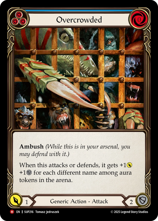 (216) Flesh & Blood TCG Super Slam Single: Overcrowded (Regular)  Majestic