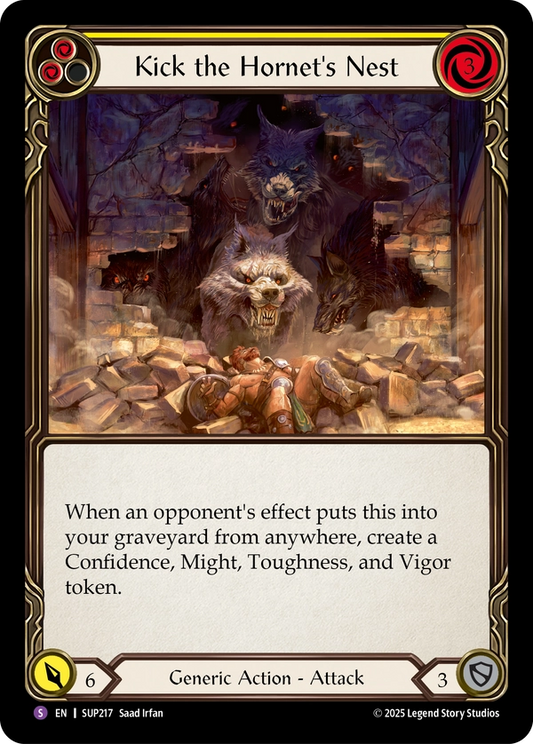 (217) Flesh & Blood TCG Super Slam Single: Kick the Hornet's Nest (Regular)  Super Rare