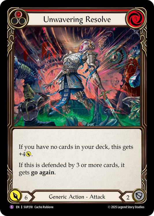 (218) Flesh & Blood TCG Super Slam Single: Unwavering Resolve (Rainbow Foil)  Super Rare