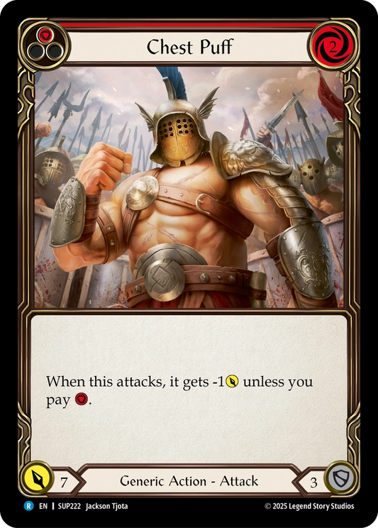 (222) Flesh & Blood TCG Super Slam Single: Chest Puff (Regular)  Rare