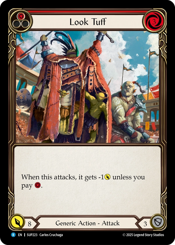 (223) Flesh & Blood TCG Super Slam Single: Look Tuff (Rainbow Foil)  Rare