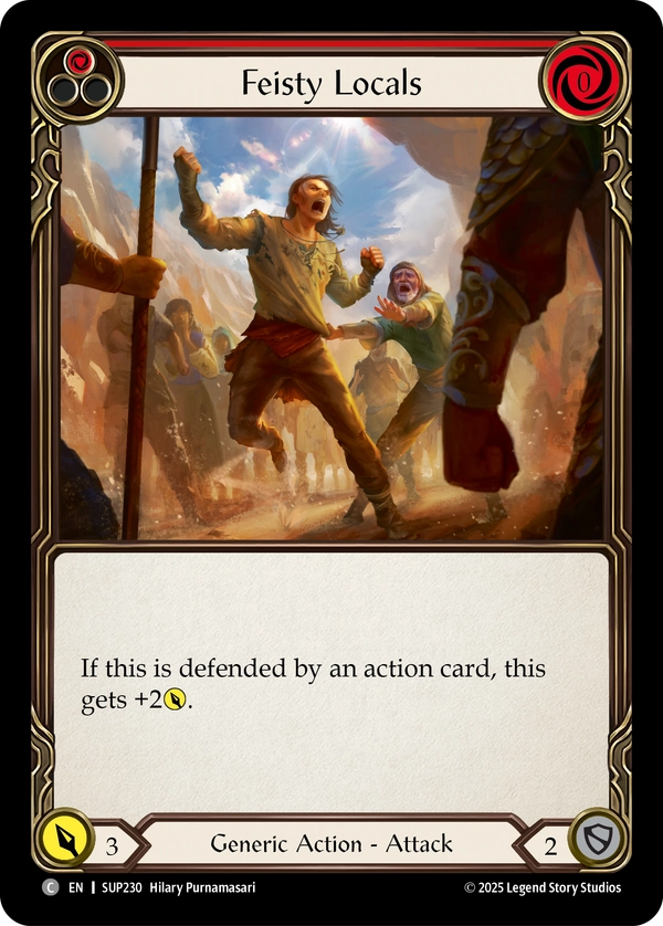 (230) Flesh & Blood TCG Super Slam Single: Feisty Locals (Red) (Regular)  Common