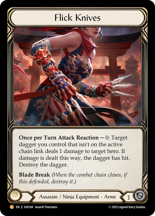 (244) Flesh & Blood TCG Super Slam Single: Flick Knives (Regular)  Legendary