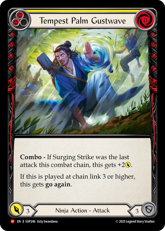 (246) Flesh & Blood TCG Super Slam Single: Tempest Palm Gustwave (Regular)  Majestic