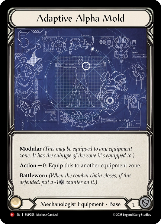 (253) Flesh & Blood TCG Super Slam Single: Adaptive Alpha Mold (Extended Art Cold Foil)  Majestic